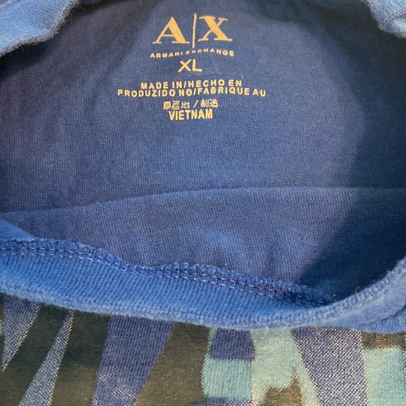 Armani Exchange Blue Short Sleeve Tee - Picture 4 of 5